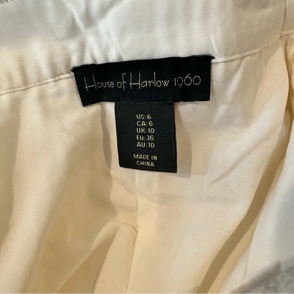 House of Harlow 1960 x REVOLVE Cream Sequin Wide Leg Pants| M